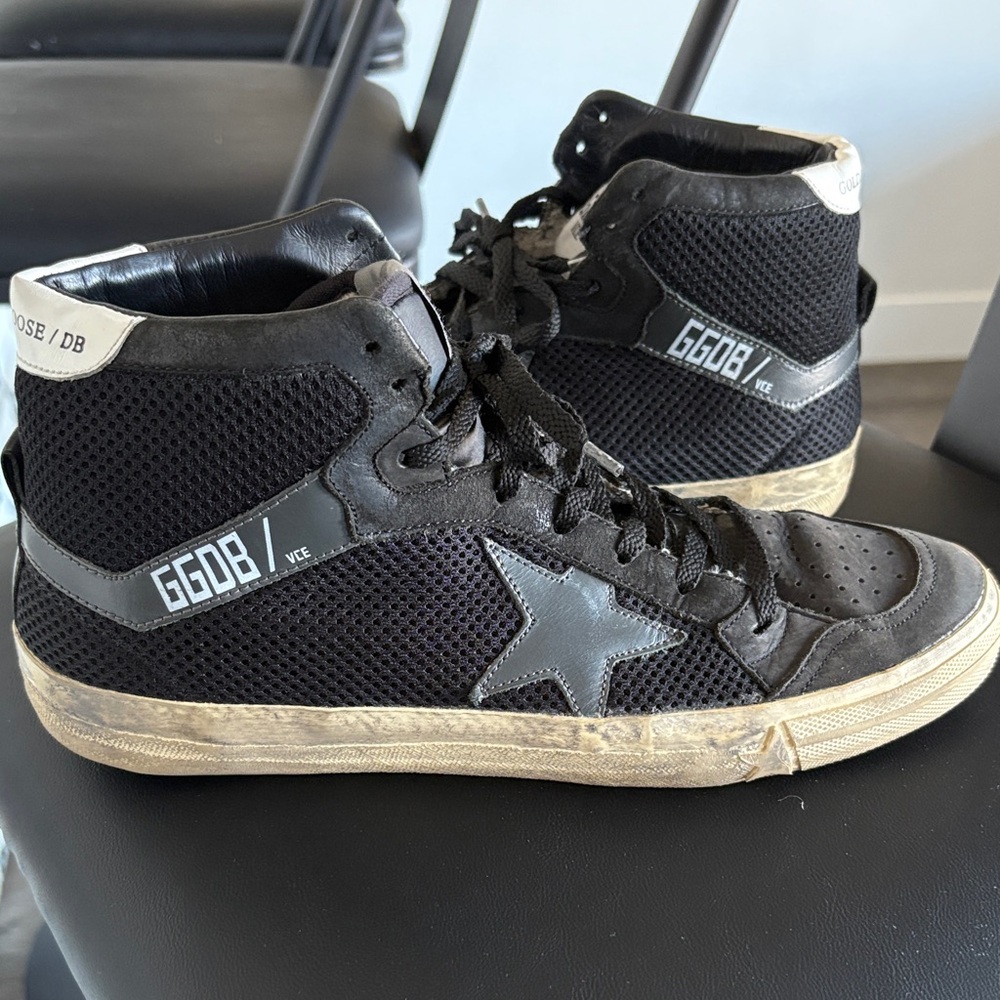Golden Goose Black High-Top Sneakers